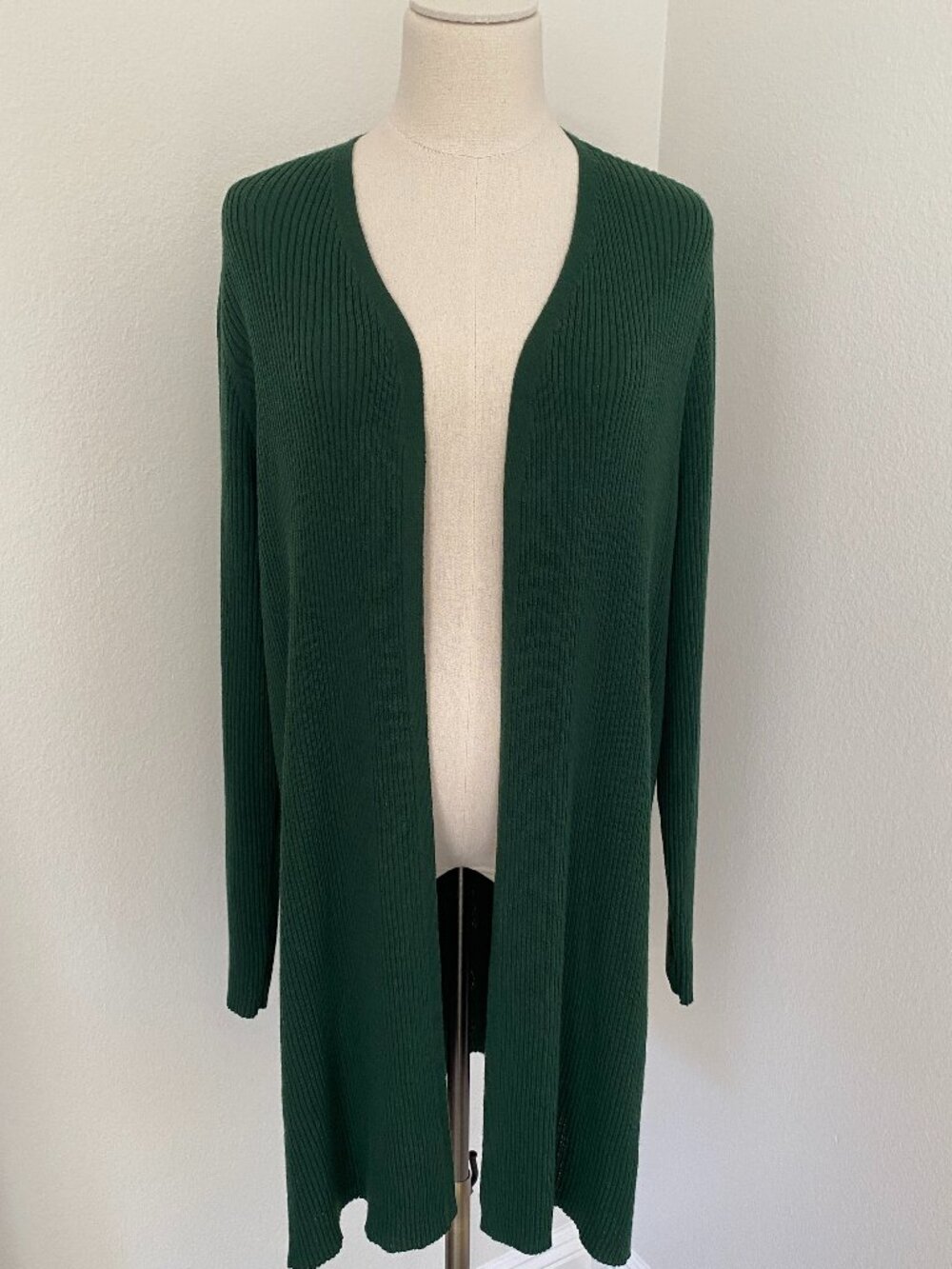 Eileen Wisher Wool Long Sleeve Duster Cardigan - XL